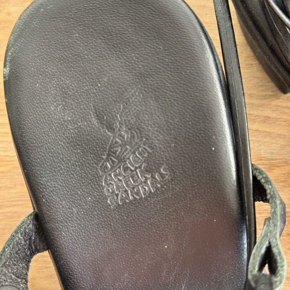 ANCIENT GREEK Esperida Black Leather Strappy Platform Sandal Size 7 - Picture 4 of 7